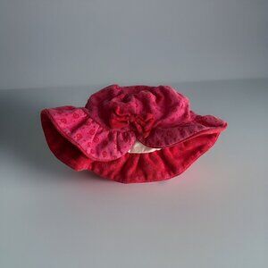 Baby Girl Vintage Gymboree Rainbow Tag Infant Pink Hat Bow Swirl 90's